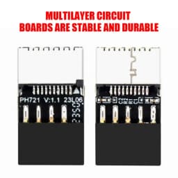 USB 2.0 9-Pin Male to Type E Female Front Panel Socket to 9Pin Mainboard Header Extension Adapter Connector for Desktop PC PH721