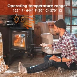 Fireplace Fan Heat Powered Silent Heat Activated Fan Wood Stove Blower Low Noise Wood Burner Fan Thermal Fan For Wood Burning