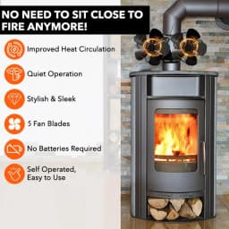 Fireplace Fan Heat Powered Silent Heat Activated Fan Wood Stove Blower Low Noise Wood Burner Fan Thermal Fan For Wood Burning