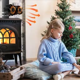 Fireplace Fan Heat Powered Silent Heat Activated Fan Wood Stove Blower Low Noise Wood Burner Fan Thermal Fan For Wood Burning