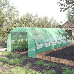 6 X 3 X 2 m Polytunnel Greenhouse Pollytunnel Tent W/ Steel Frame Green