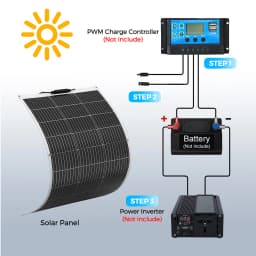 100 Watt -1000W Solar Panel 12 Volt Monocrystalline Solar Panels High Efficiency Module RV Marine Boat Caravan Off Grid (1-10PC