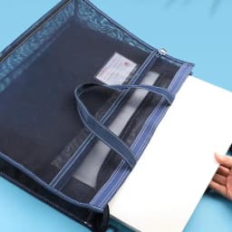 A3 Large Capacity Mesh Art Bag Large 8k Sketch Drawing Album A4 Test Paper Bag Zip Handbag Shoulder Bag Nylon Mesh School