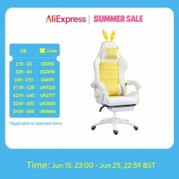 Vinsetto Racing Style Gaming Chair with Footrest Removable Rabbit Ears, Yellow