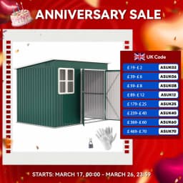 8.5 X 6ft Galvanized Steel Garden Shed Metal Shed with Foundation Kit, Grey
