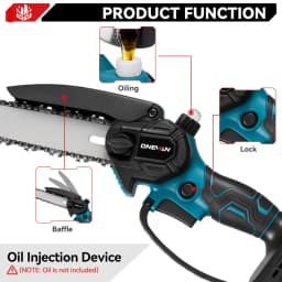 ONEVAN Brushless Electric Telescoping Pole Saw 2IN1 High Branch Chainsaw Garden Woodworking Pruner For Makita 18V Battery Pin