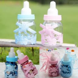 12pcs Fillable Bottles Sweet Candy Boxes Baby Shower Baptism Party TableDecor