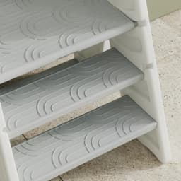 AIYAPLAY Foldable and Adjustable Kids Step Stool with Handle, Non-Slip for Kitchen, Counter, Toilet Potty Training, Grey