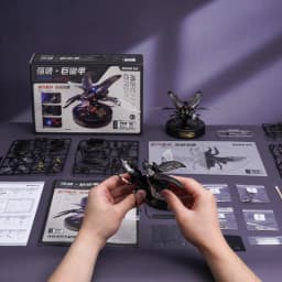 Robotime Rokr 3D Assembly Building Block Sets - Emperor Scorpion Beetles Golden Coin Turtle - 4Kinds of Plastic Puzzles MI Serie