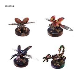 Robotime Rokr 3D Assembly Building Block Sets - Emperor Scorpion Beetles Golden Coin Turtle - 4Kinds of Plastic Puzzles MI Serie