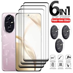 6-in-1 For Honor 200 Glass For Honor 200 Tempered Glass HD 9H Full Curved Cover Screen Protetor For Huawei Honor 200 Lens Glass