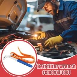 Strap Wrench Plumbing Heavy Duty Handle Strap Wrench Adjustable Belt Wrench Change Removal Tool Multi-Purpose Oil Filter Wrench