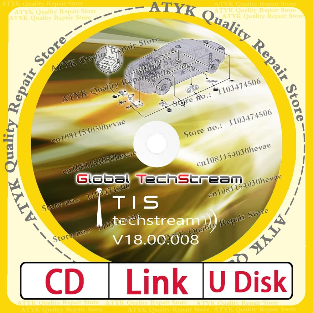 Newest Version FOR TOYOTA TIS Techstream 18.00.008 Software Link and Active Code For MINIVCI MINI VCI OTC Scanner Openport 2.0