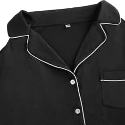 Livingandhome Long Sleeve Modal Fabric Camp Collar Loungewear Set for Women