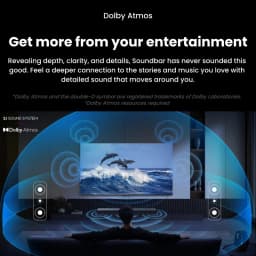 TCL S55H Series 2.1 Dolby Atmos all-in-one super bass soundbar with Subwoofer,S55H