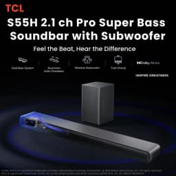 TCL S55H Series 2.1 Dolby Atmos all-in-one super bass soundbar with Subwoofer,S55H