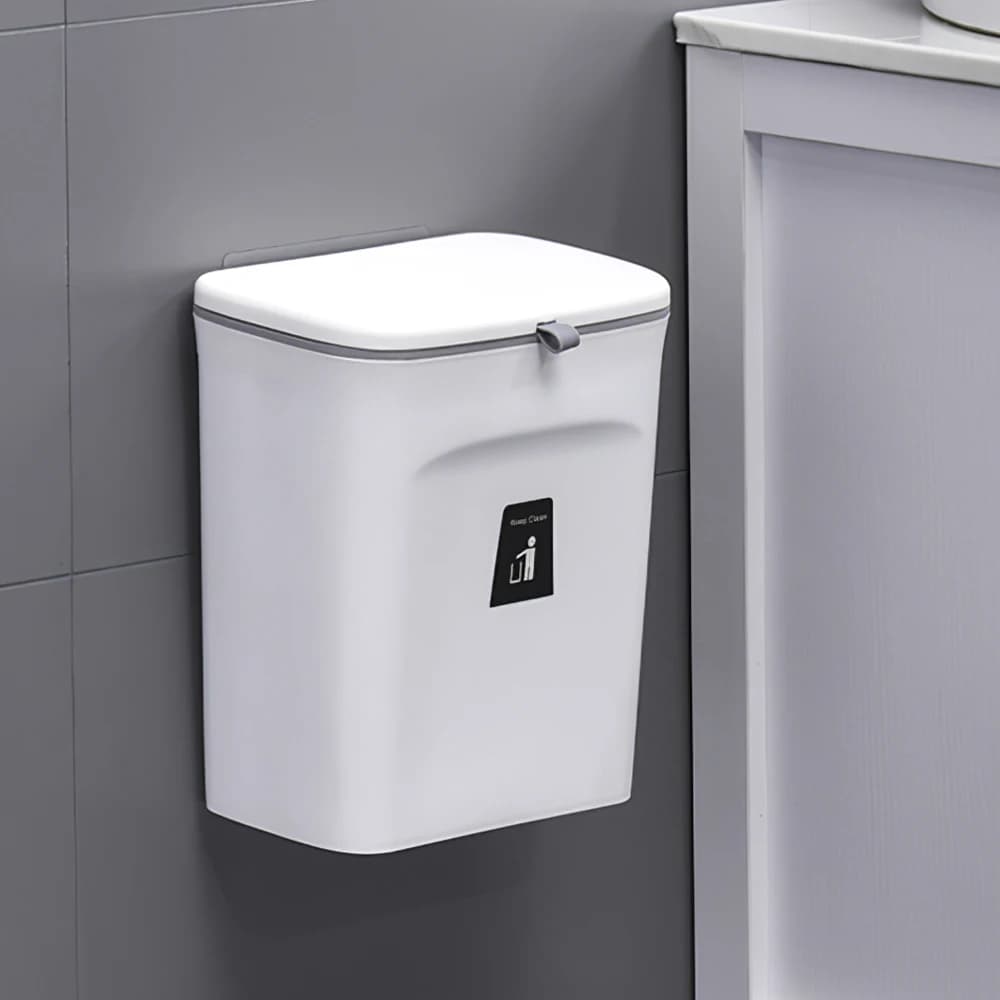 【Lifeideas】Door Hanging Trash Can Kitchen Bathroom Toilet Waste Storage with Inner Barrel Wall Mounted Garbage Rubbish Bin