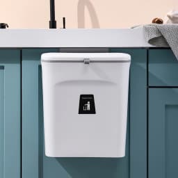 【Lifeideas】Door Hanging Trash Can Kitchen Bathroom Toilet Waste Storage with Inner Barrel Wall Mounted Garbage Rubbish Bin