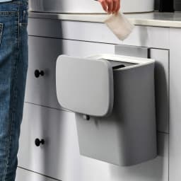 【Lifeideas】Door Hanging Trash Can Kitchen Bathroom Toilet Waste Storage with Inner Barrel Wall Mounted Garbage Rubbish Bin