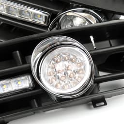 Artudatech 2x Fog Light 5 LED Front Bumper Grille DRL Lamp For 99-04 VW Golf MK4 GTI TDI