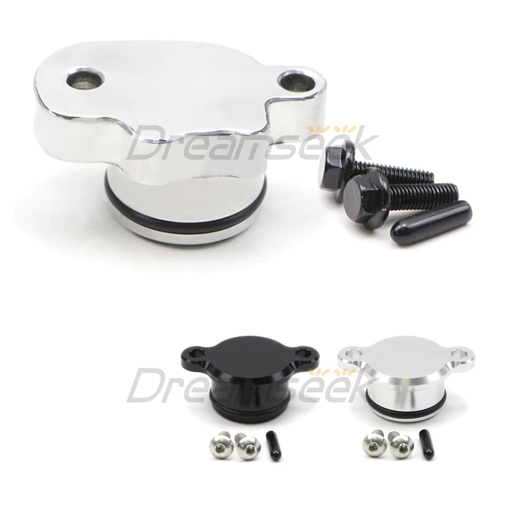 Oil Injection Pump Delete Block Off Plug for Yamaha PW80 PW50 Y-Zinger 1991-2024 Motorcycle Hardware CNC Aluminum Black / Chrome