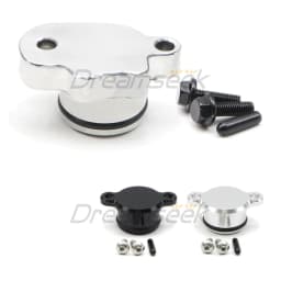 Oil Injection Pump Delete Block Off Plug for Yamaha PW80 PW50 Y-Zinger 1991-2024 Motorcycle Hardware CNC Aluminum Black / Chrome