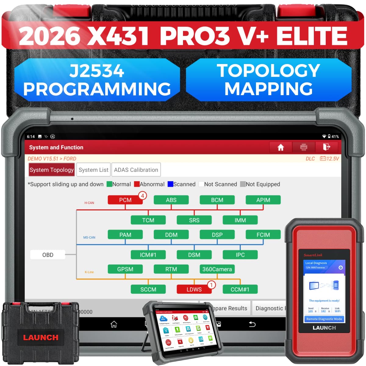LAUNCH X431 PRO3 V+ ELITE 2026 New Car Diagnostic Tool Professional All System Scanner Auto Diagnosis Tools for 24V Trucks