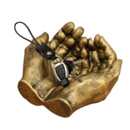 Resin Key Tray Double Hand Shape Keys Storage Tray Entryway Organizer Hands Bowl decor Sculpture Keys Jewelry Storage rack