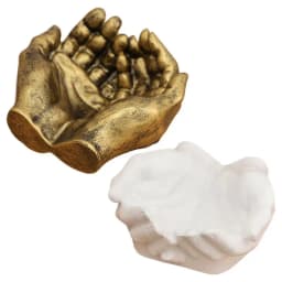 Resin Key Tray Double Hand Shape Keys Storage Tray Entryway Organizer Hands Bowl decor Sculpture Keys Jewelry Storage rack