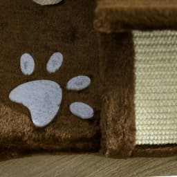 PawHut Cat Tree with Rotatable Top Bar, Sisal Scratching Post, Tunnel, Dangling Balls - Brown