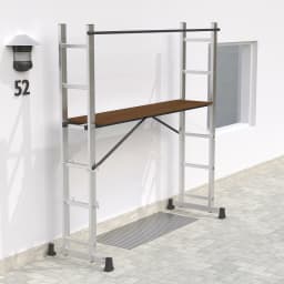 Aluminium Working Ladder Step Platform Multi Purpose Scaffold Tower 3 IN 1 Folding Working Scaffold Scaffolding Platform Ladder