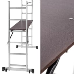 Aluminium Working Ladder Step Platform Multi Purpose Scaffold Tower 3 IN 1 Folding Working Scaffold Scaffolding Platform Ladder