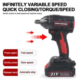 1000Nm 1/2" Cordless Electric Impact Wrench Drill Gun Ratchet Driver 1/2Battery