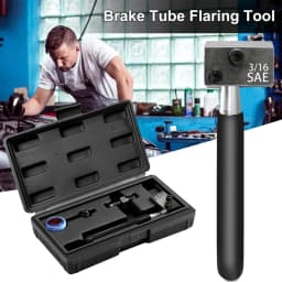 Universal Hand Held Brake Line Flaring Tool 3/16" SAE Brake Pipe Double Flaring Tool Kit, for Vehicle Brake Lines Repairing