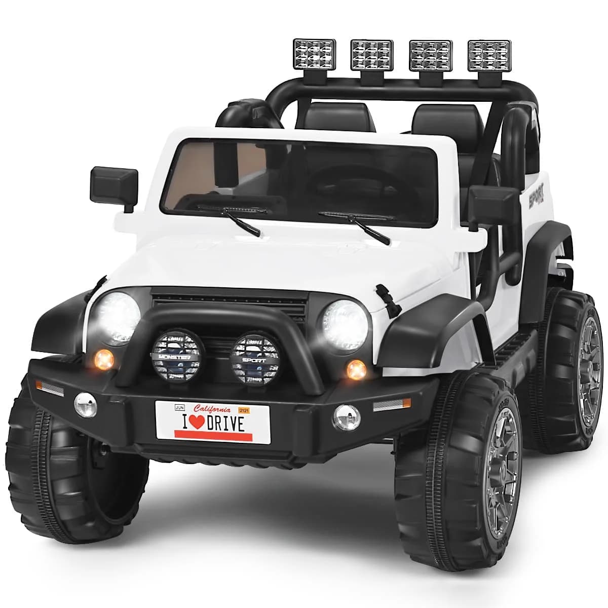 DORTALA 12V Kids Electric Ride On Car 2-Seater Battery Powered Truck