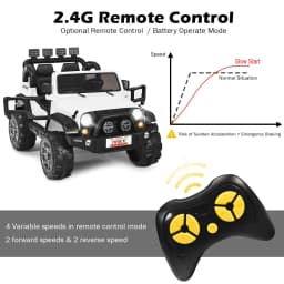 DORTALA 12V Kids Electric Ride On Car 2-Seater Battery Powered Truck