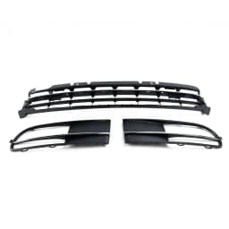 Artudatech Front Bumper Lower Grille + Fog Light Grill Fit for VW Beetle 2012-2016 W/ Chrome