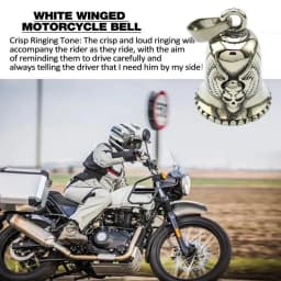 Punk Style Angel Wings Love Bell Pendant Motorcycle Motorcycle Riding Amulet Pendant Rock Party Good Luck Riding Bell Biker Bell