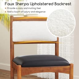 GOFLAME Wooden Dining Chair with Rubber Wood Frame Set of 2