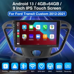 ESSGOO 9" Android 13 For Ford Transit Custom 2012-2021 Car Stereo Radio Carplay Android Auto GPS NAVI WIFI BT FM RDS USB Type-C