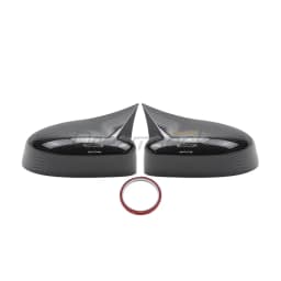 2x Rearview Side Wing Mirror Cover For Ford Focus MK3 2012 2013 2014 2015 2016 2017 2018 Carbon Fiber Style Effect Rear Cap Trim