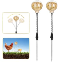 2pcs Chicken Swing Feeder Chicken Coop Pecking Toy Funny Hens Feeding Supplies Poultry Treat Dispenser for Boredom Busting