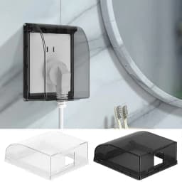 86 Type Splash-Proof Box Transparent Socket Protective Electric Plug Cover Switchs Waterproof Box Power Outlet Dust Protector