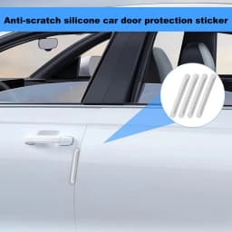 Scratch Guard For Car Auto Door Anti-Collision Sticker 4X Soft Side Edge Anti-Collision Strips For Door Edges And Rearview