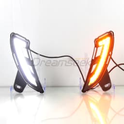 LED DRL Daytime Running Light for Toyota Land Cruiser Prado J250 LC250 2024+ Bumper Fog Lamp with Sequential Dynamic Turn Signal