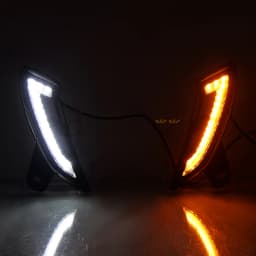 LED DRL Daytime Running Light for Toyota Land Cruiser Prado J250 LC250 2024+ Bumper Fog Lamp with Sequential Dynamic Turn Signal