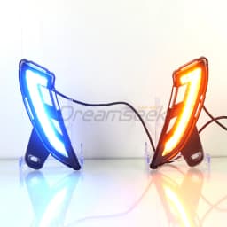 LED DRL Daytime Running Light for Toyota Land Cruiser Prado J250 LC250 2024+ Bumper Fog Lamp with Sequential Dynamic Turn Signal