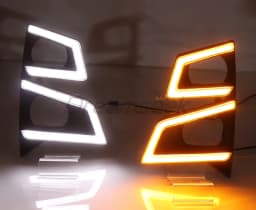 LED DRL Daytime Running Light For Isuzu D-max Dmax 2019-2022 Front Fog Lamp w/ Sequential Dynamic Turn Signal Auto Accessories