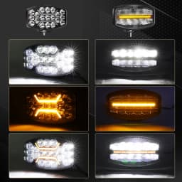 HAOLIDE 10INCH FULL LED SPOT LIGHT PLUS AMBER WHITE DRL 12V 24V Jumbo Oval TRUCK VAN SPIDER 3500K 6500K
