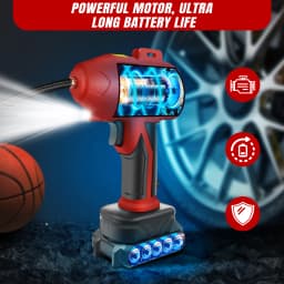 DayPlus Tire Inflator Portable Air Compressor, 180PSI Handheld Air Pump with Digital Pressure Gauge for Cars, Motorcycles, Bikes